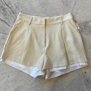 Ivory contrast shorts